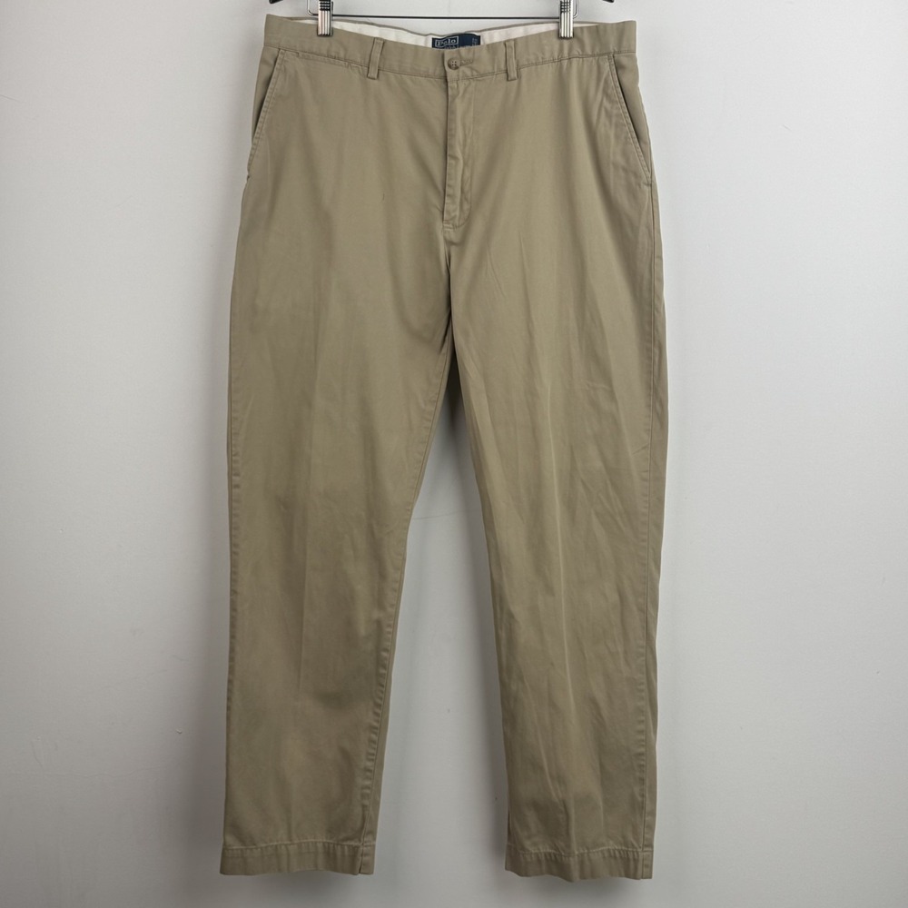VTG Polo Ralph Lauren Prospect Pants Mens 38x32 Khaki Chinos Casual Prep Cotton